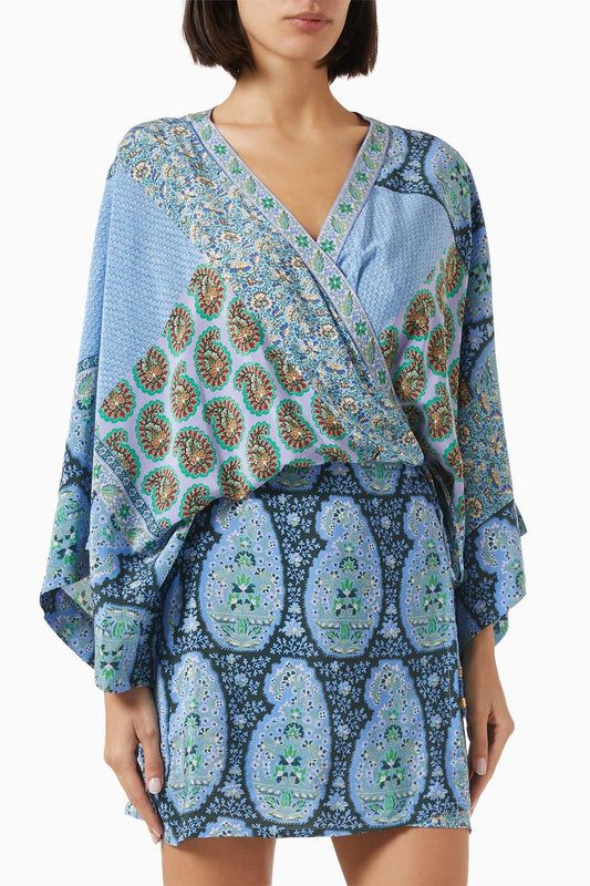 Boteh - Onda silk robe dress