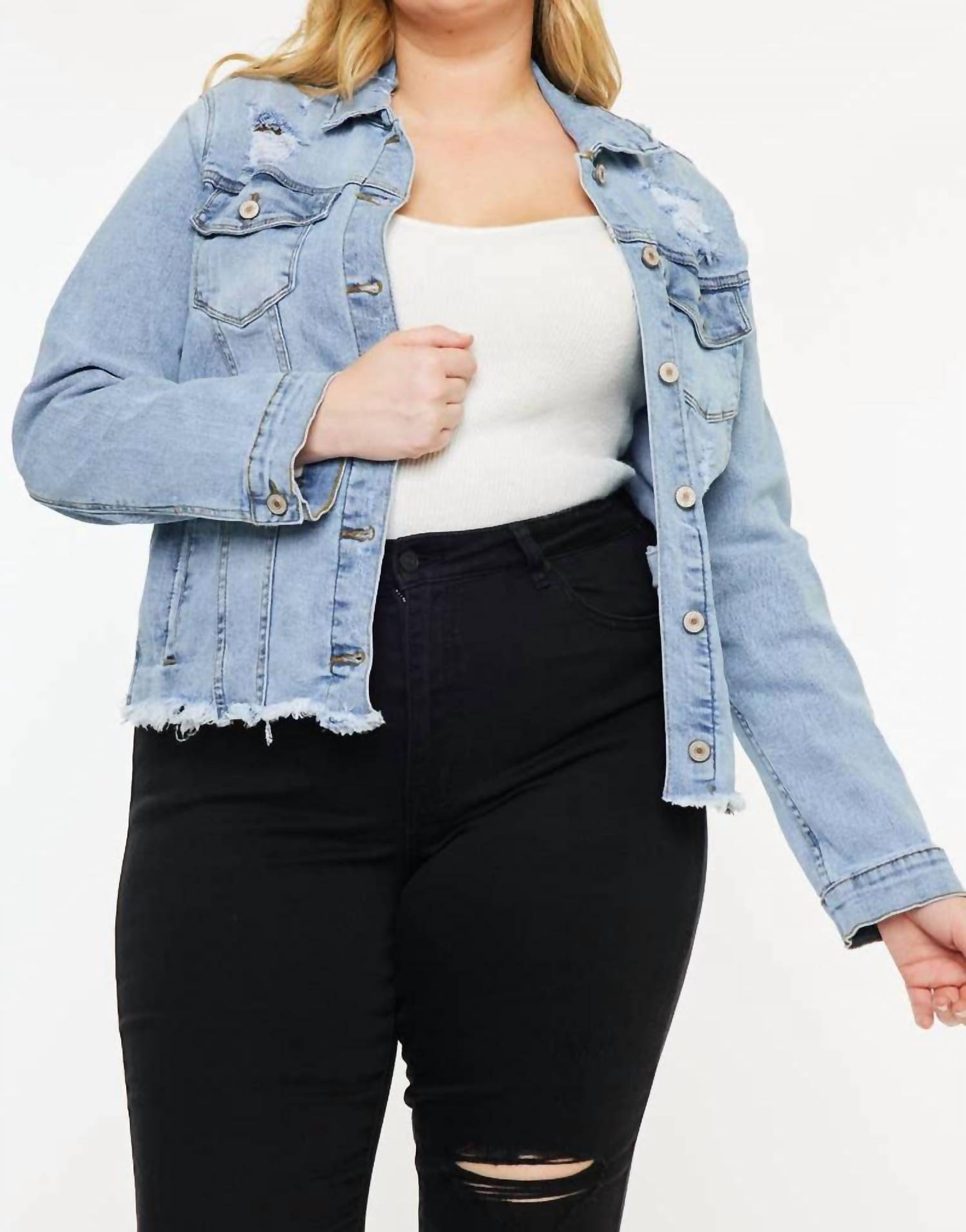 Kancan - Zoey Denim Jacket - Plus