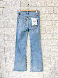 FRAME Icon Flare Leg Jeans in ripple - women's jeans - detail view