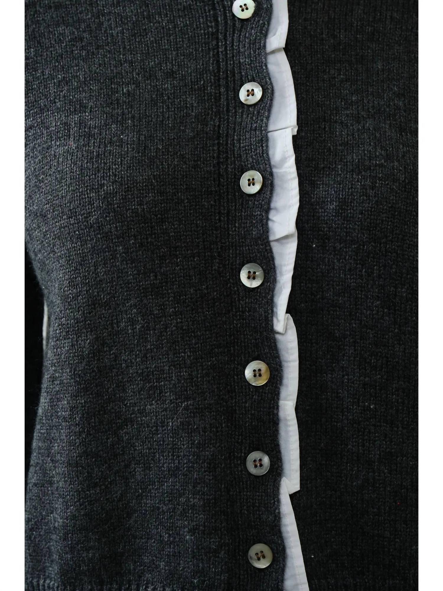 Aaron & Amber - Woven Lace Buttondown Cardigan