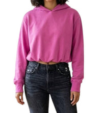 Things Between Bubble Hem Hoodie in bubblegum pink - women's top