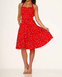 Orchid Bloom - Halter Swing Dress