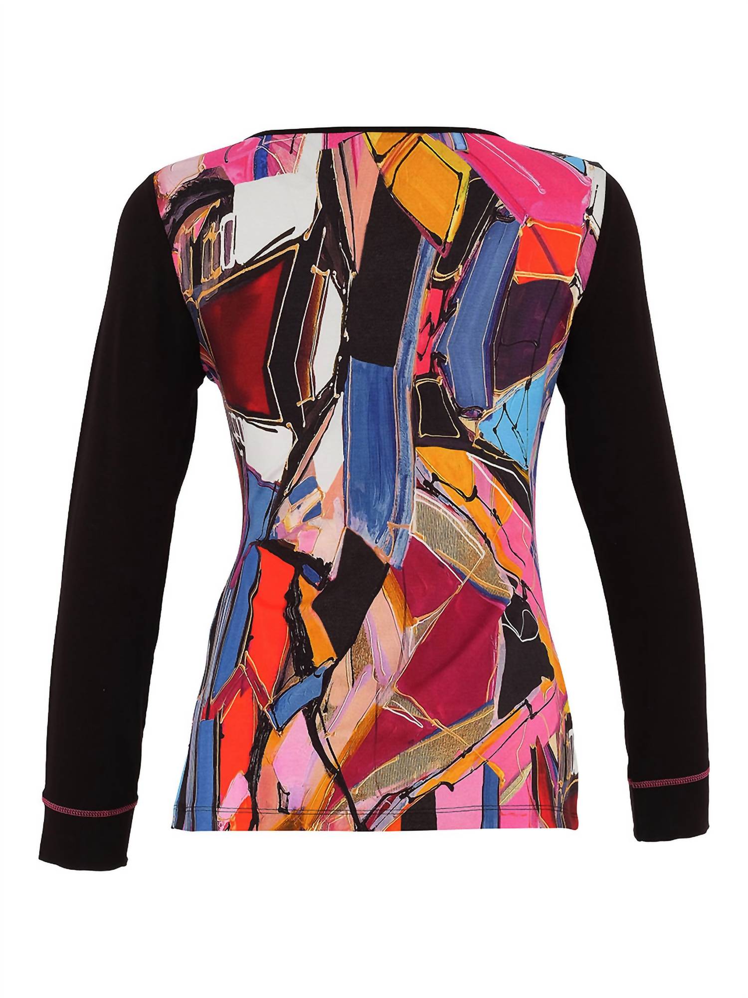 Dolcezza - Basti One Side Draped Long Sleeve Simple Art Top