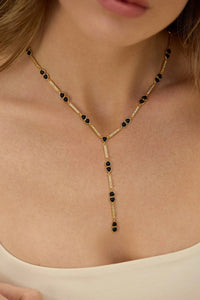 Adriana Pappas - Women's Gemstone Links Lariat Necklace