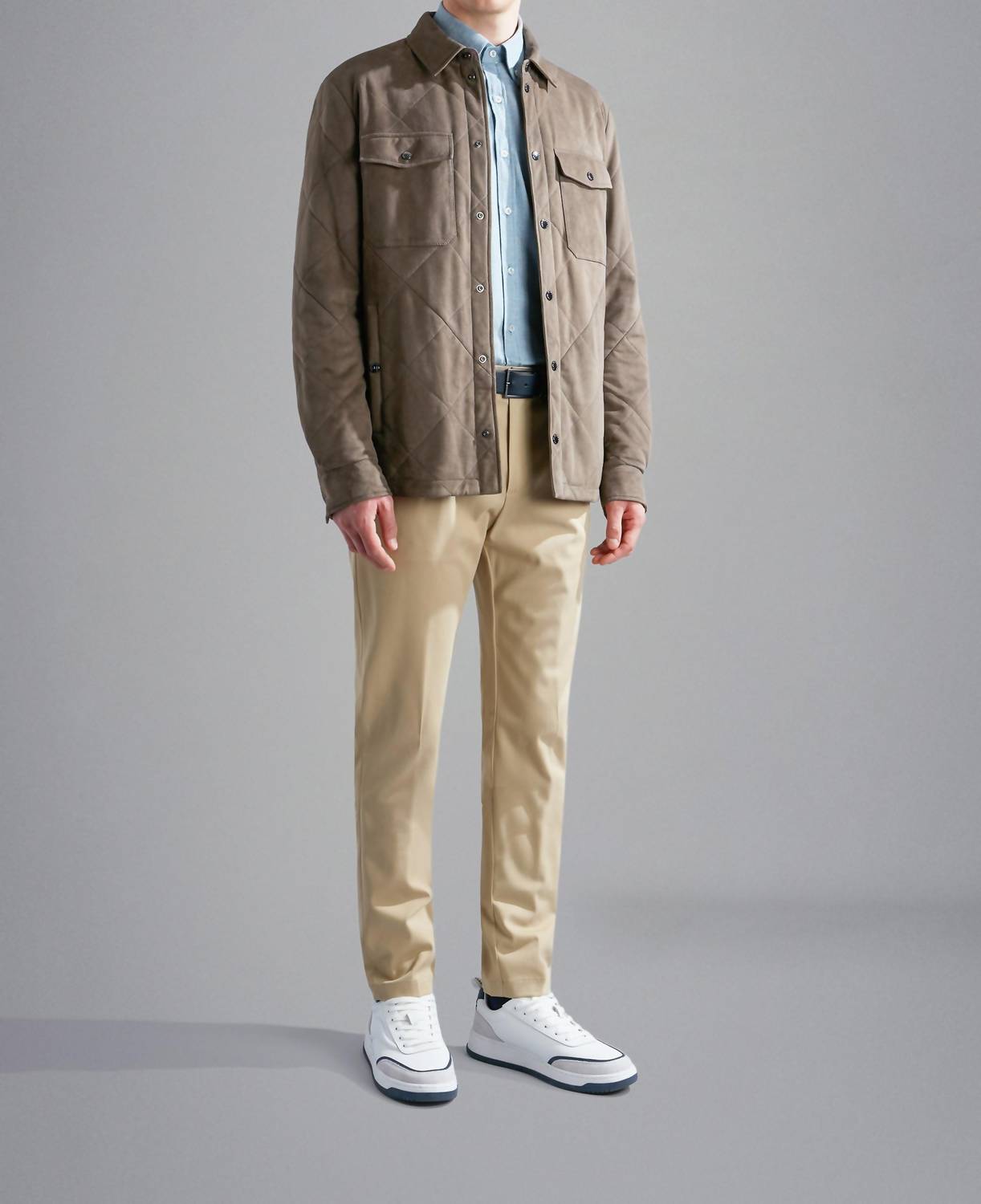 Paul & Shark - Aqualeather Quilted Suede Shacket