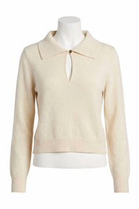 White + Warren - Women's Cashmere Keyhole Polo