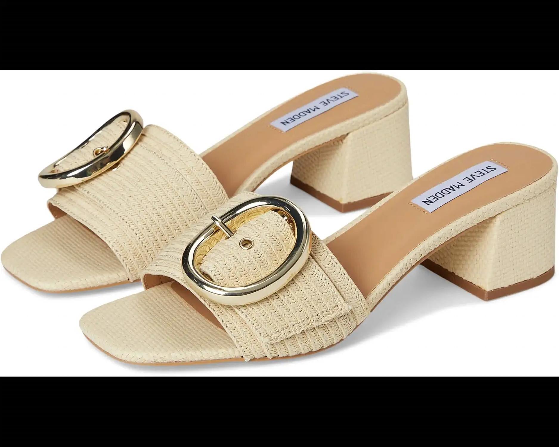 STEVE MADDEN Women's Seacrest Sandal in natural raffia - women's sandal