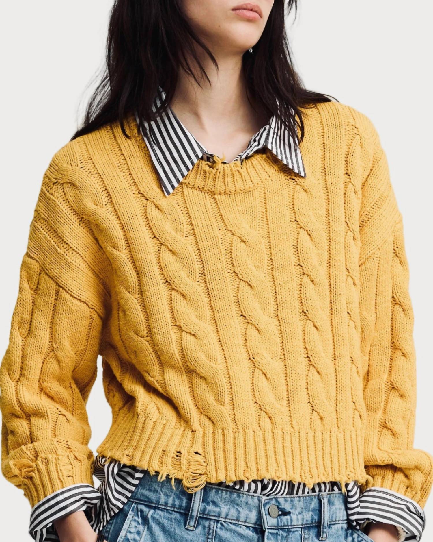 Denimist - Oversized Cropped Sweater