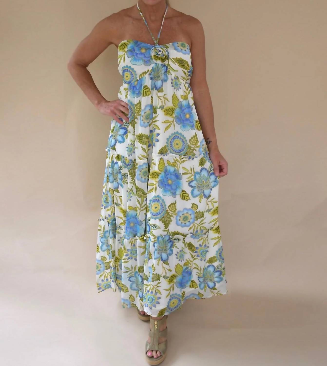 Trend:Notes - Beach Foam Floral Maxi Dress