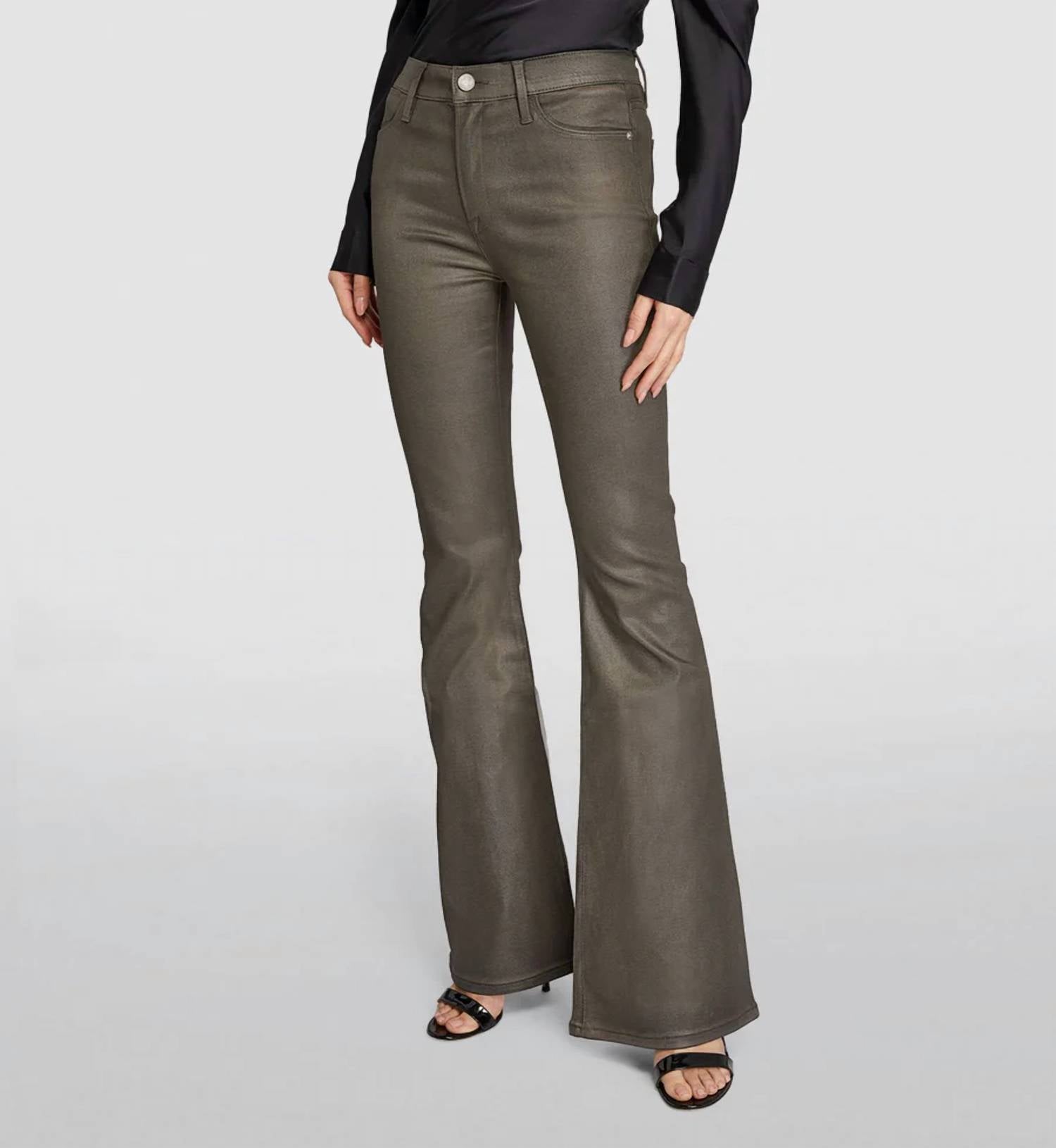 Frame - Le 70s Coated Glitter High Waist Flare Jeans