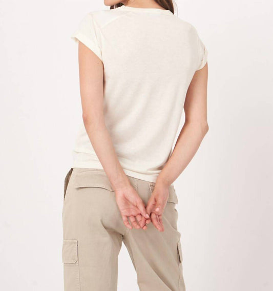 Repeat Cashmere - Lyocell-cotton Blend Cap Sleeve Tee