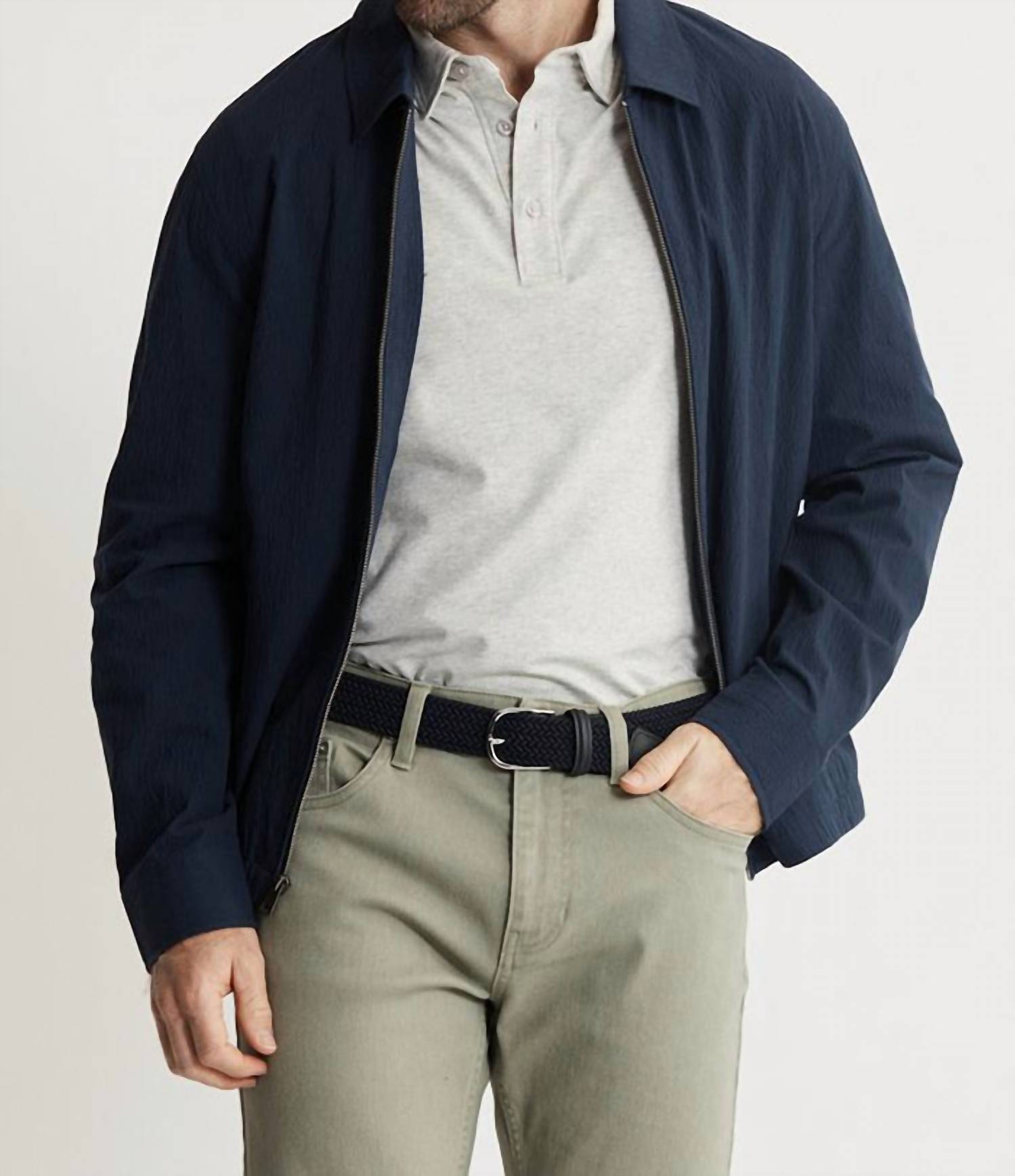 Jachs New York - Charles Seersucker Full Zip Jacket