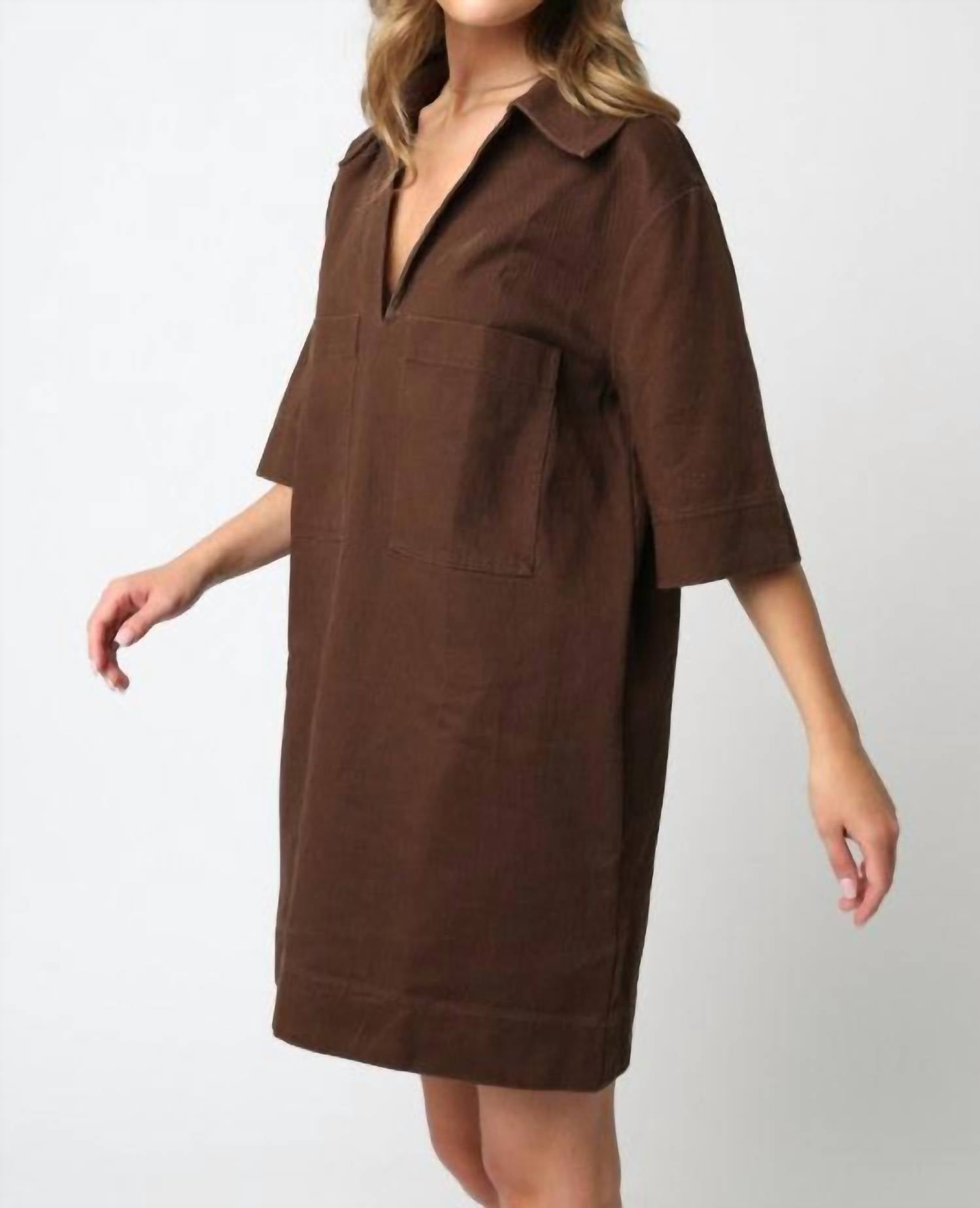Olivaceous - Lily Pocket Mini Dress