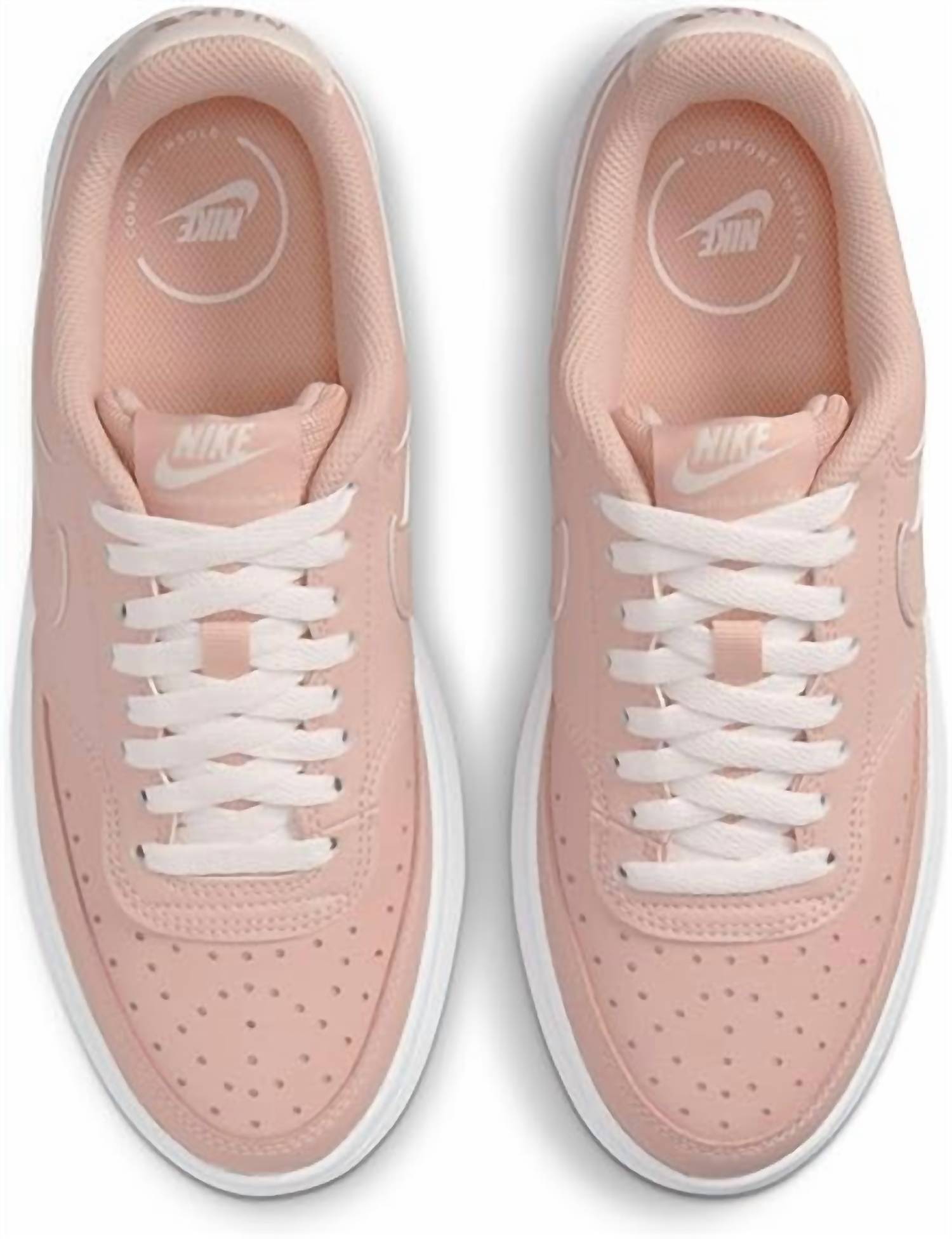 NIKE Women's Court Vision Low NN Shoes in pink - women's sneaker - detail view