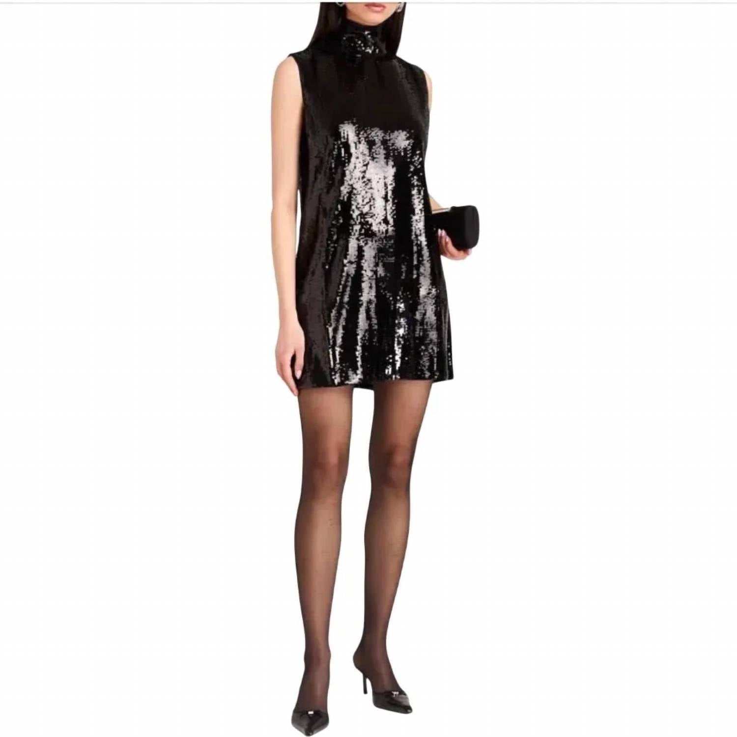 Theory - Funnel Neck Sequin Dress