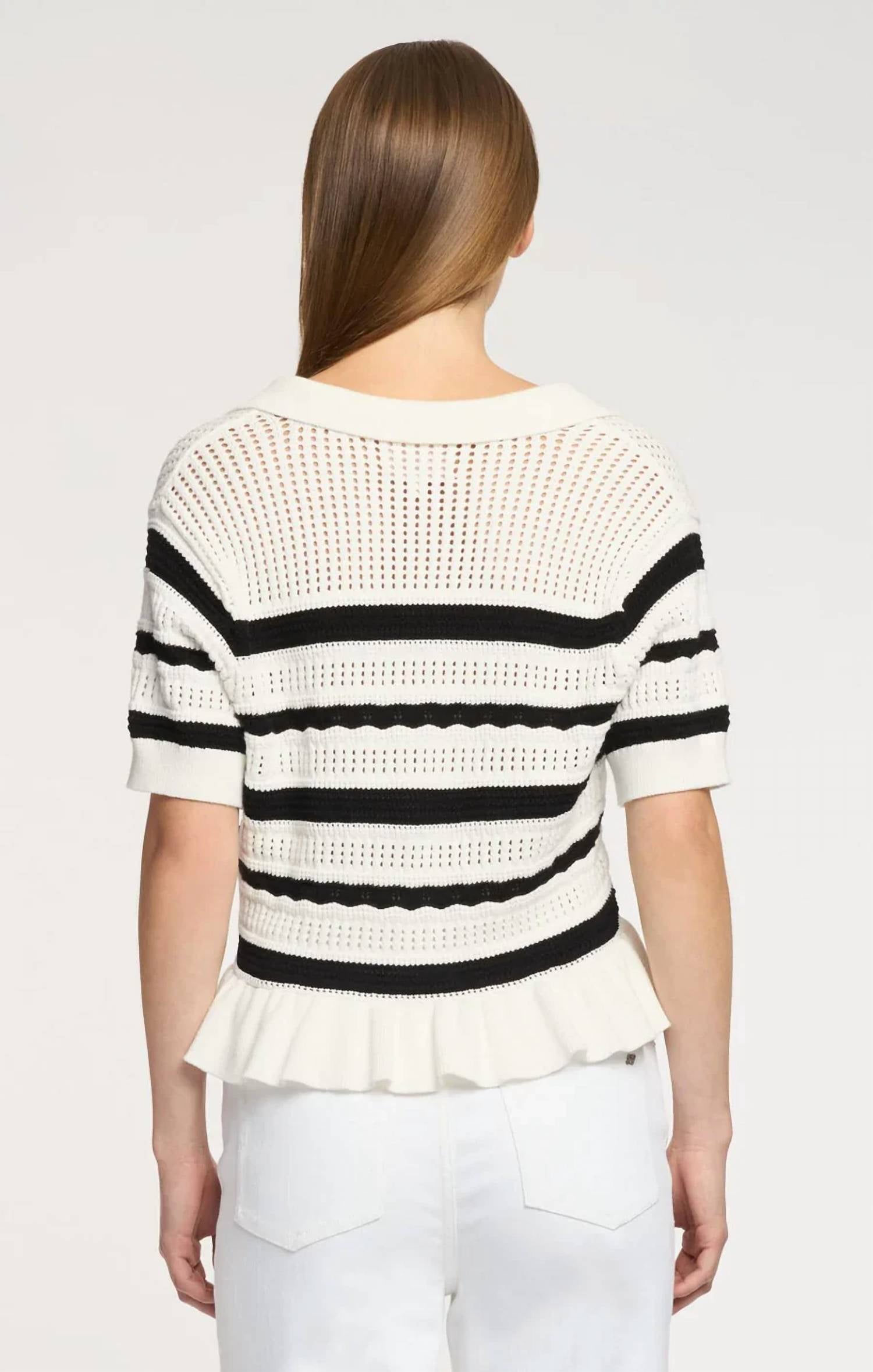 Cinq A Sept - Elvire Knit Polo Pullover Top