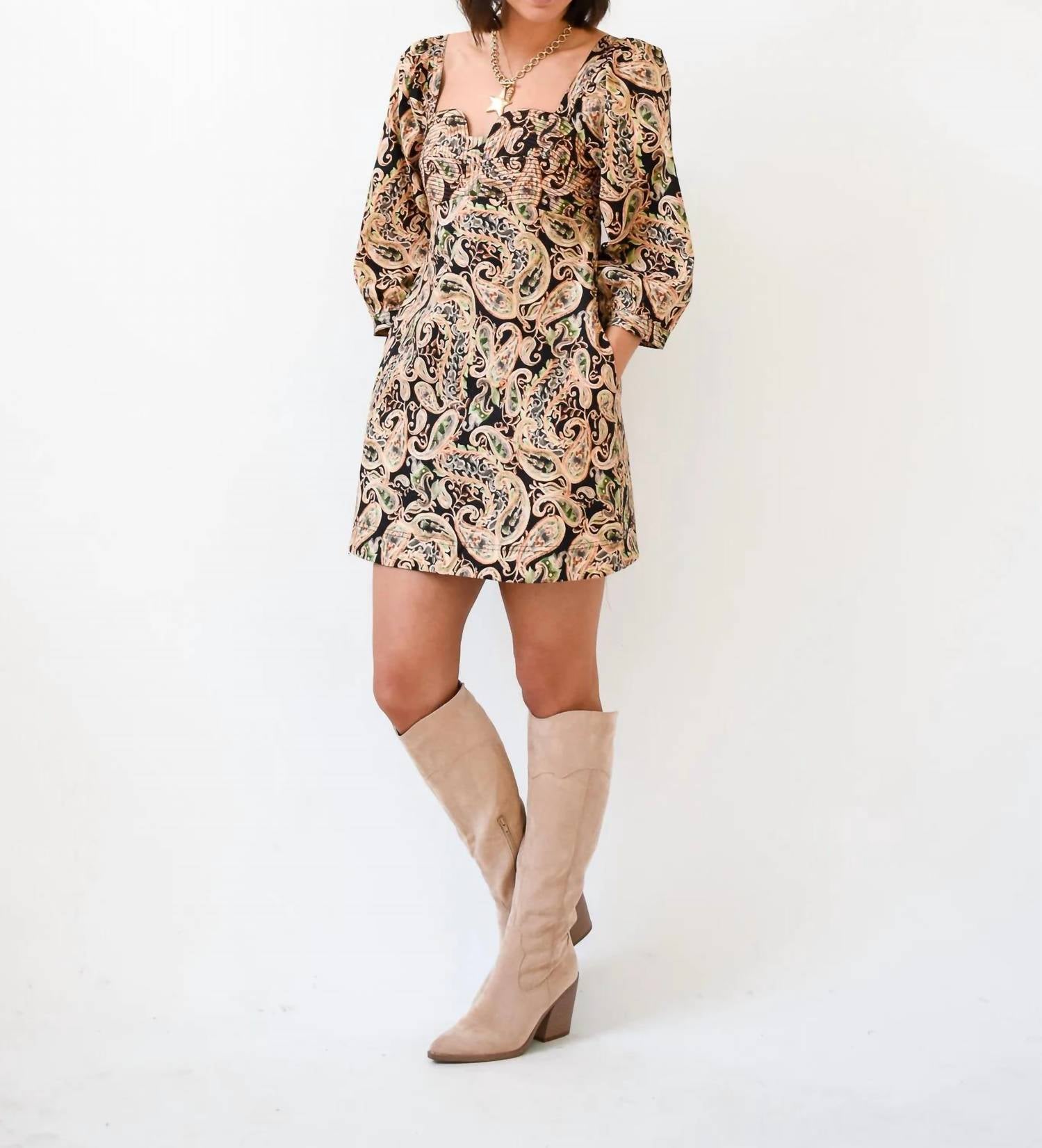 Strut & Bolt - Painted Paisley Dress