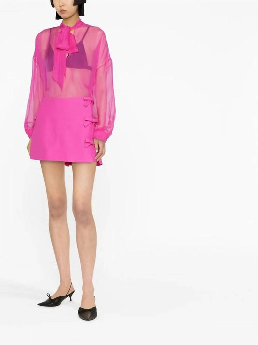 Valentino - Tie-fastening Sheer Blouse