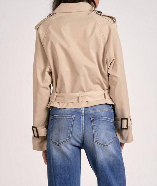 Elan - Dakota Crop Trench Coat