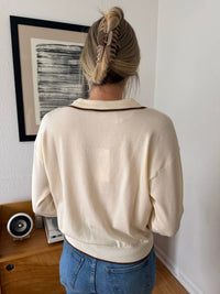 Frnch - Tilly Collared Knit Pullover Sweater Top