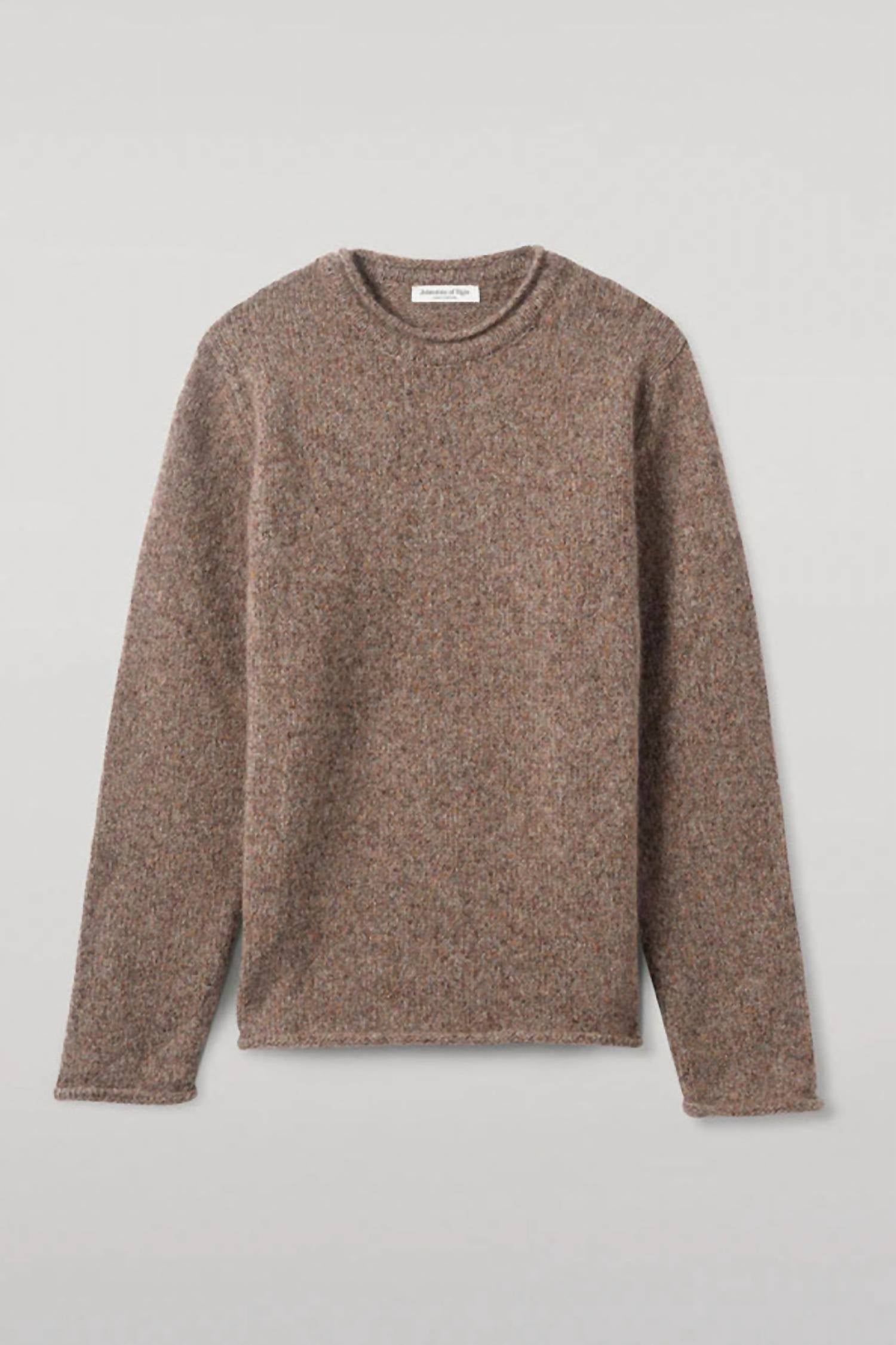 Johnstons Of Elgin - Crew Neck Rolled Trims Sweater