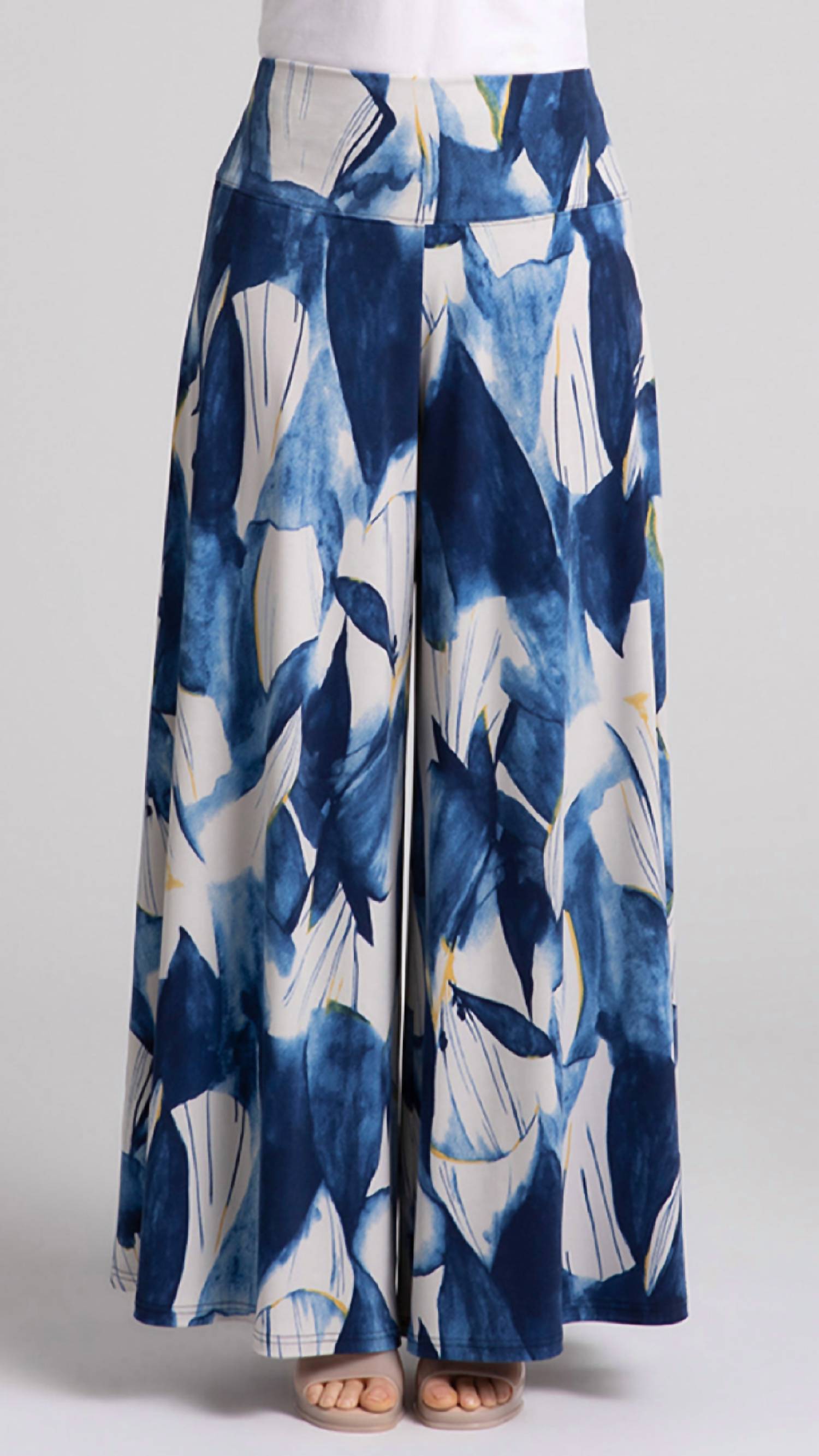 Sympli Women's Palazzo Pants in watery reflections - women's pants