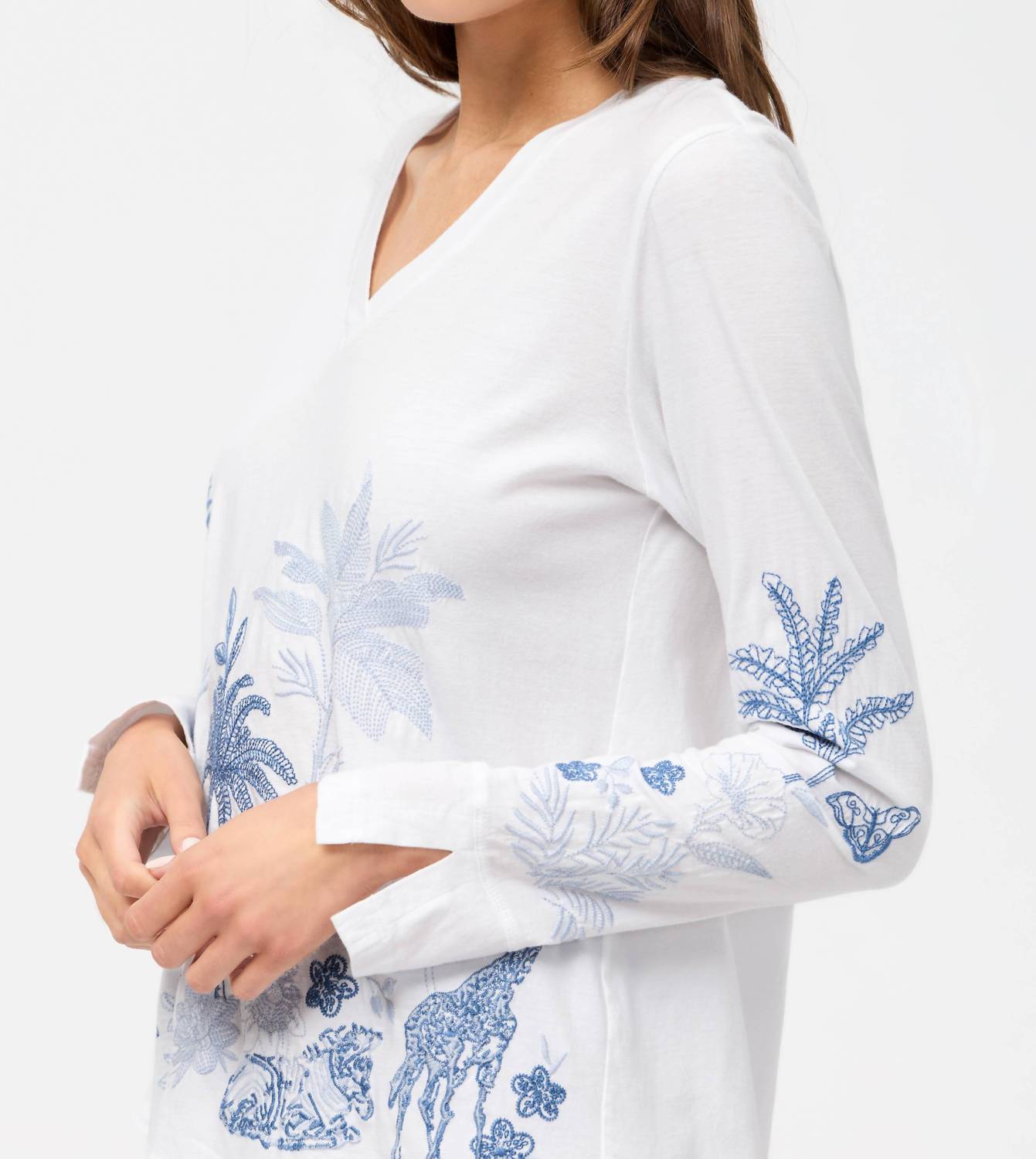 Johnny Was - RILEY SLIT SLEEVE TEE