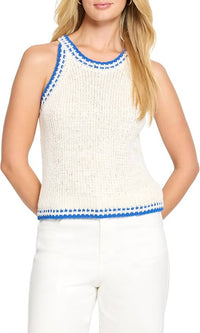 Nic + Zoe Women's Coastline Knit Tank Top in cream multi - women's tank top