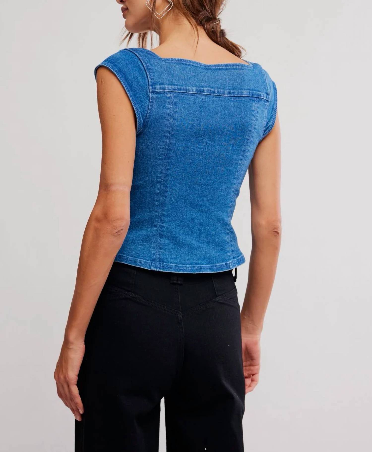 Free People - Marilyn Denim Corset Top