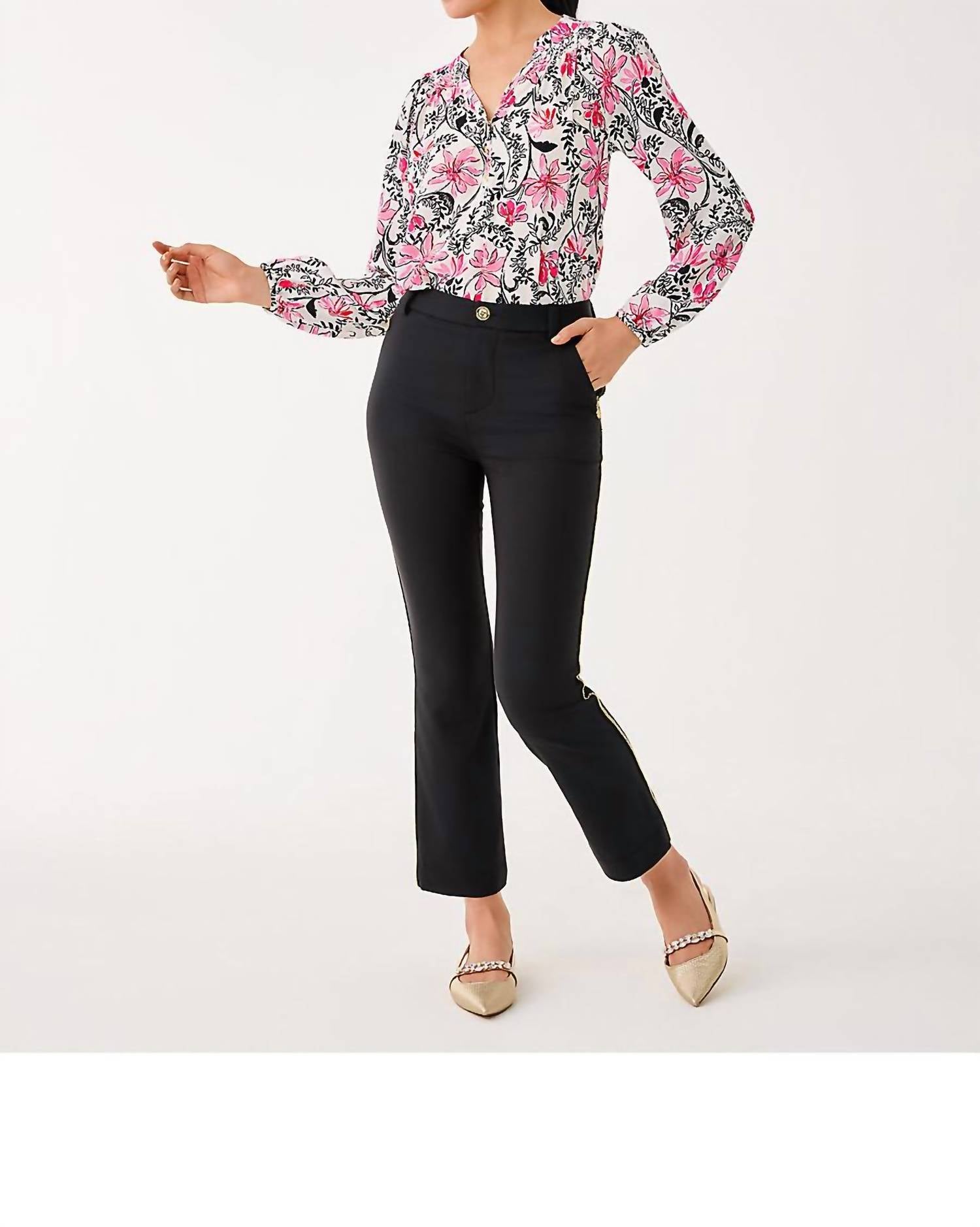Lilly Pulitzer Elsa Silk Top in coconut sunshine seekers - women's blouse - view 4