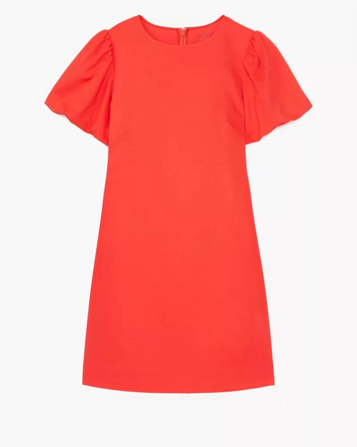Kate Spade - Ponte Puff Sleeve Short Sleeve Mini Dress