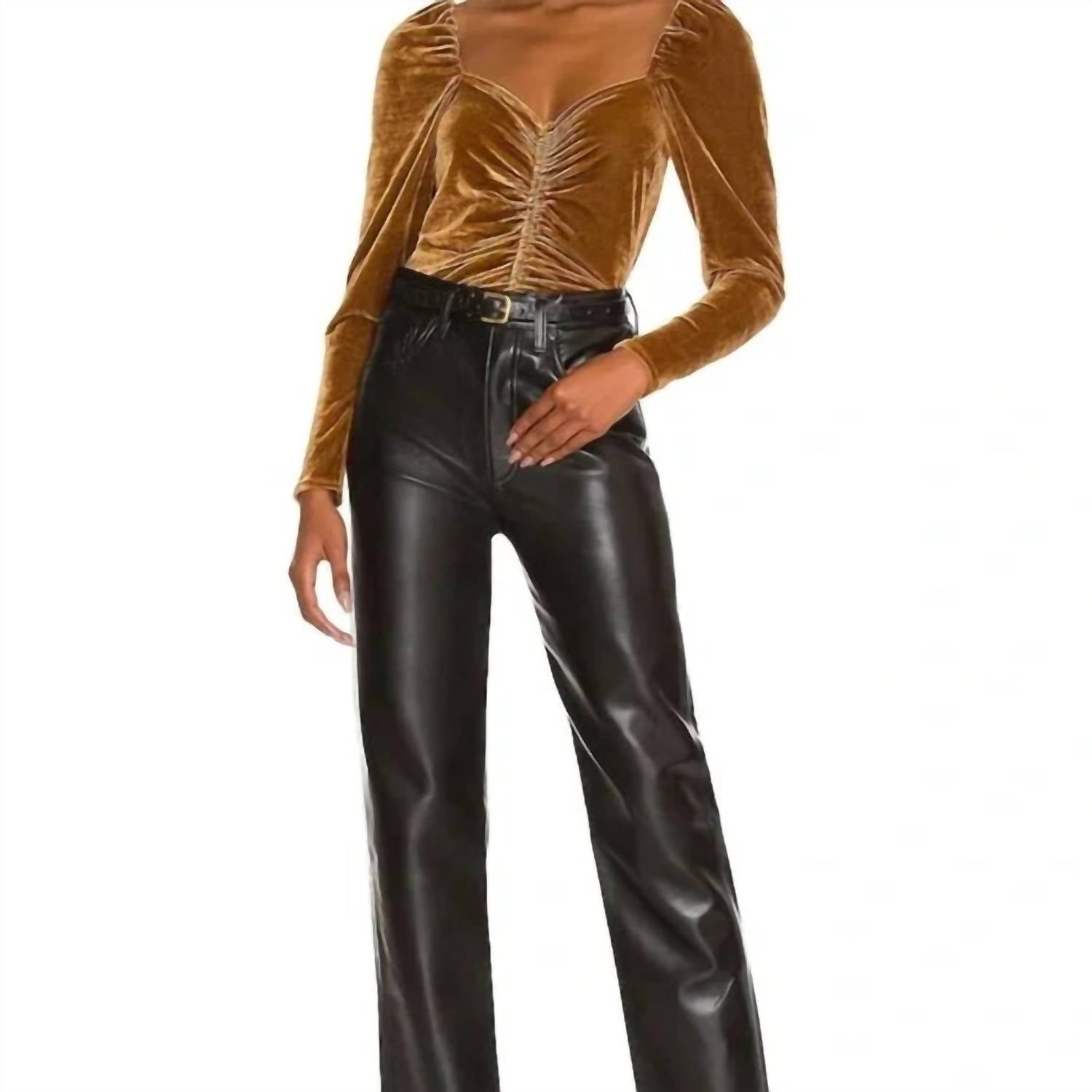 Bb Dakota - Ruched Front Velvet Top