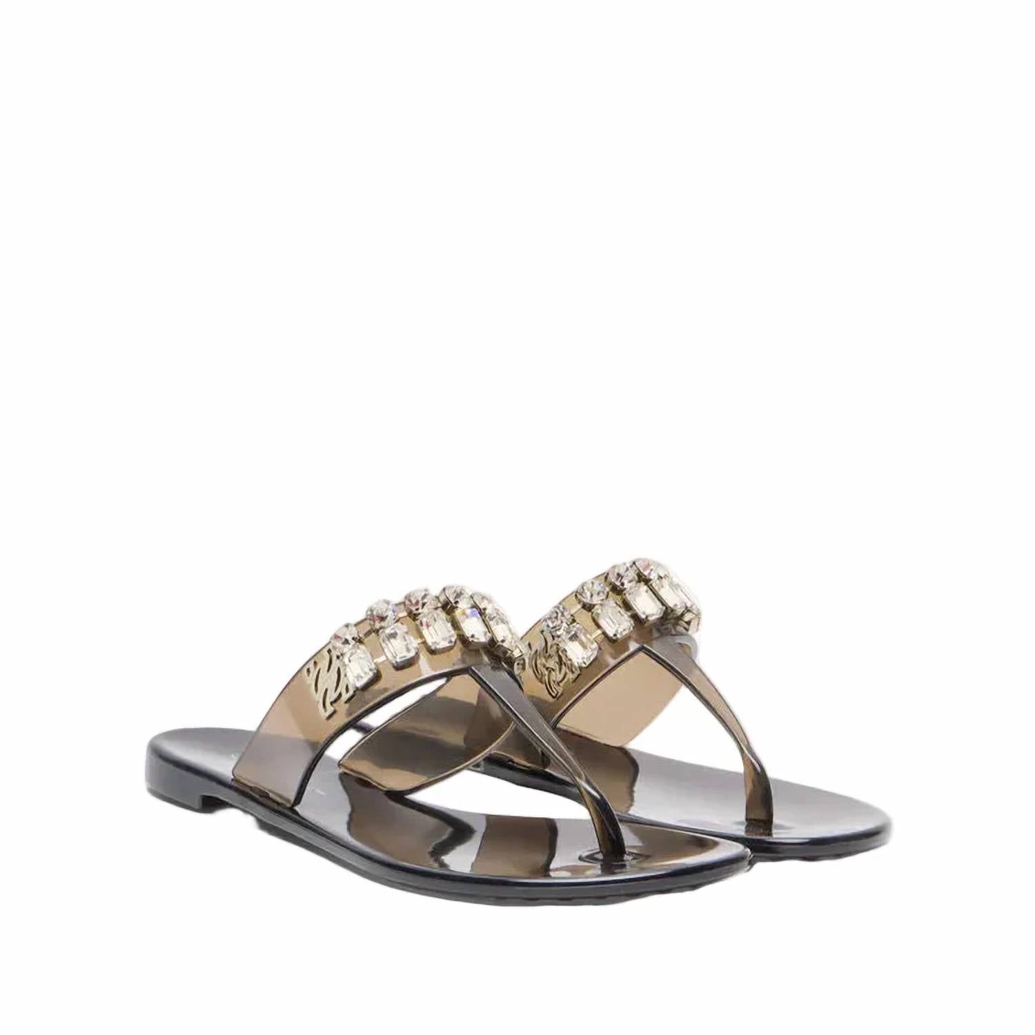 Casadei - Women's Crystal Embellished Jelly Sandals