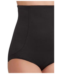 Miraclesuit Back Magic Extra Firm Control Full Hip Brief in black - women's intimate - detail view