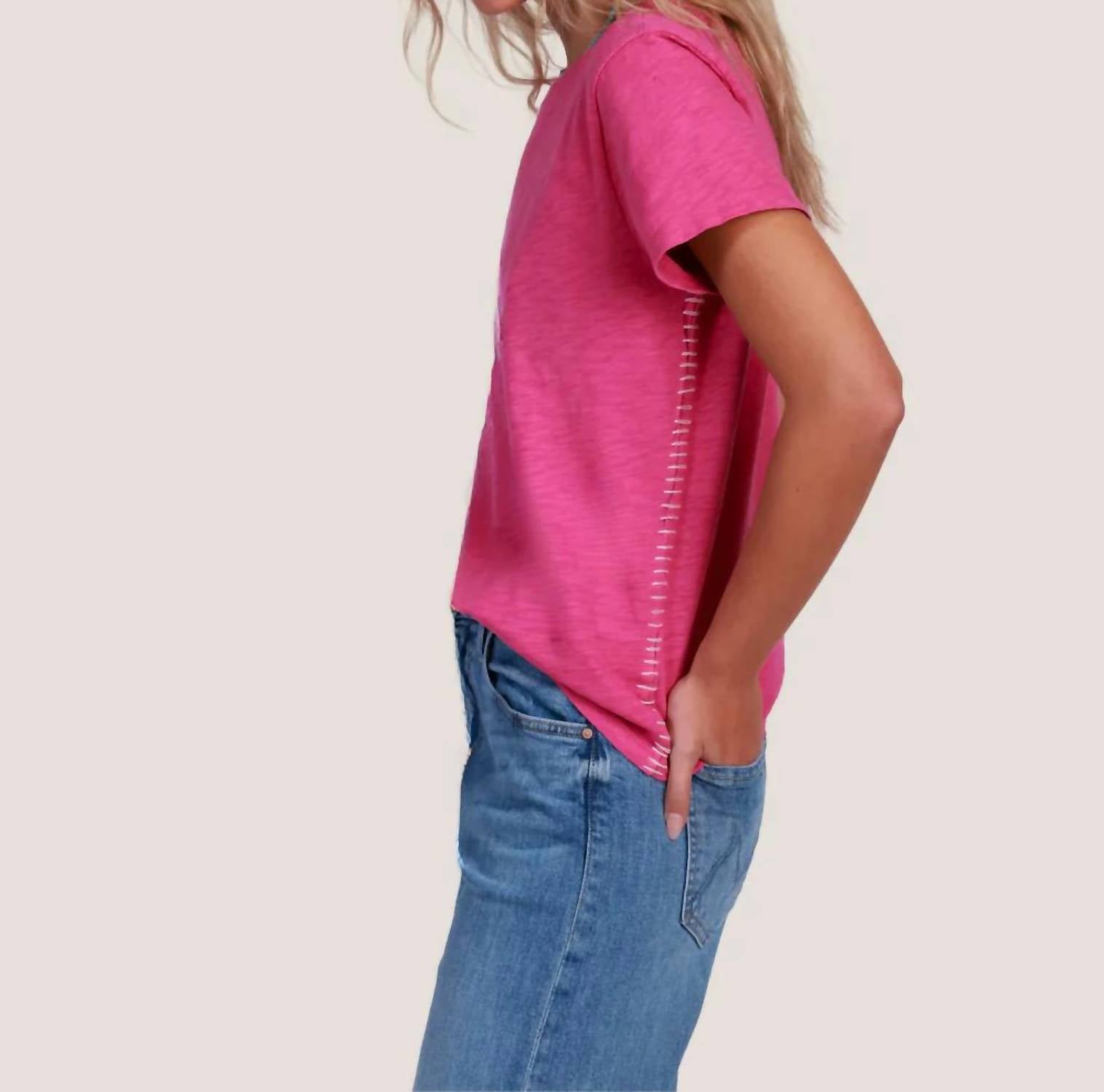 Dylan - Contrast Stitch Crew Neck Tee