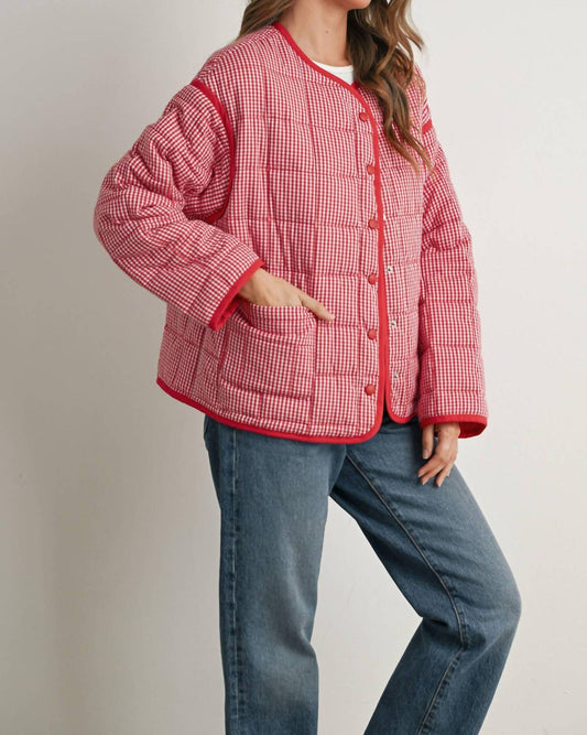 Buttermelon - Buttoned Quilted Puffer Jacket
