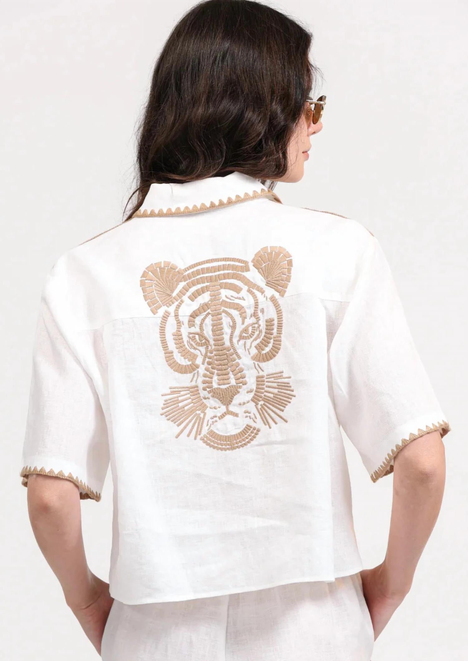 Las Surenas - Linen Short Top