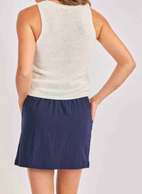 Sadie & Sage Spirit Sweater Tank Top in ivory - women's tank top - detail view