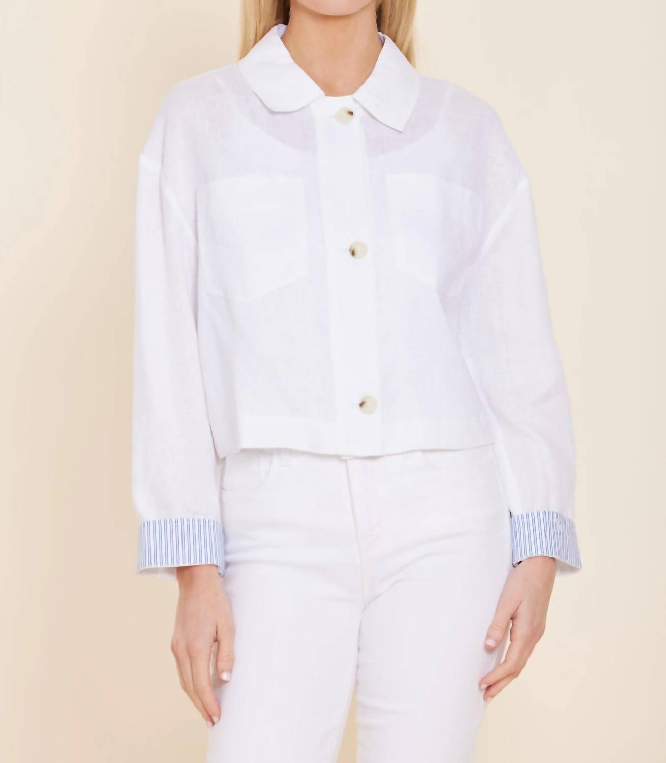Dolce Cabo - Pinstripe Cuff Jacket