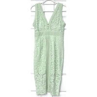 Bardot - Halter Lace Front Slit Dress