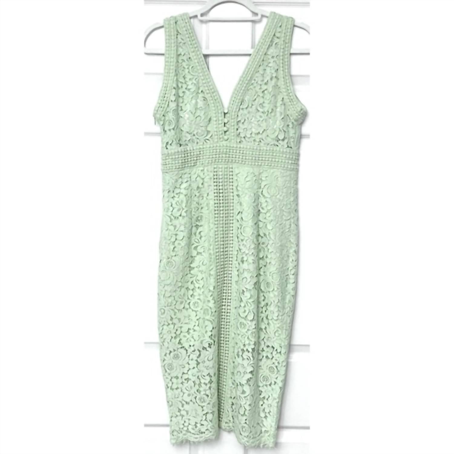 Bardot - Halter Lace Front Slit Dress