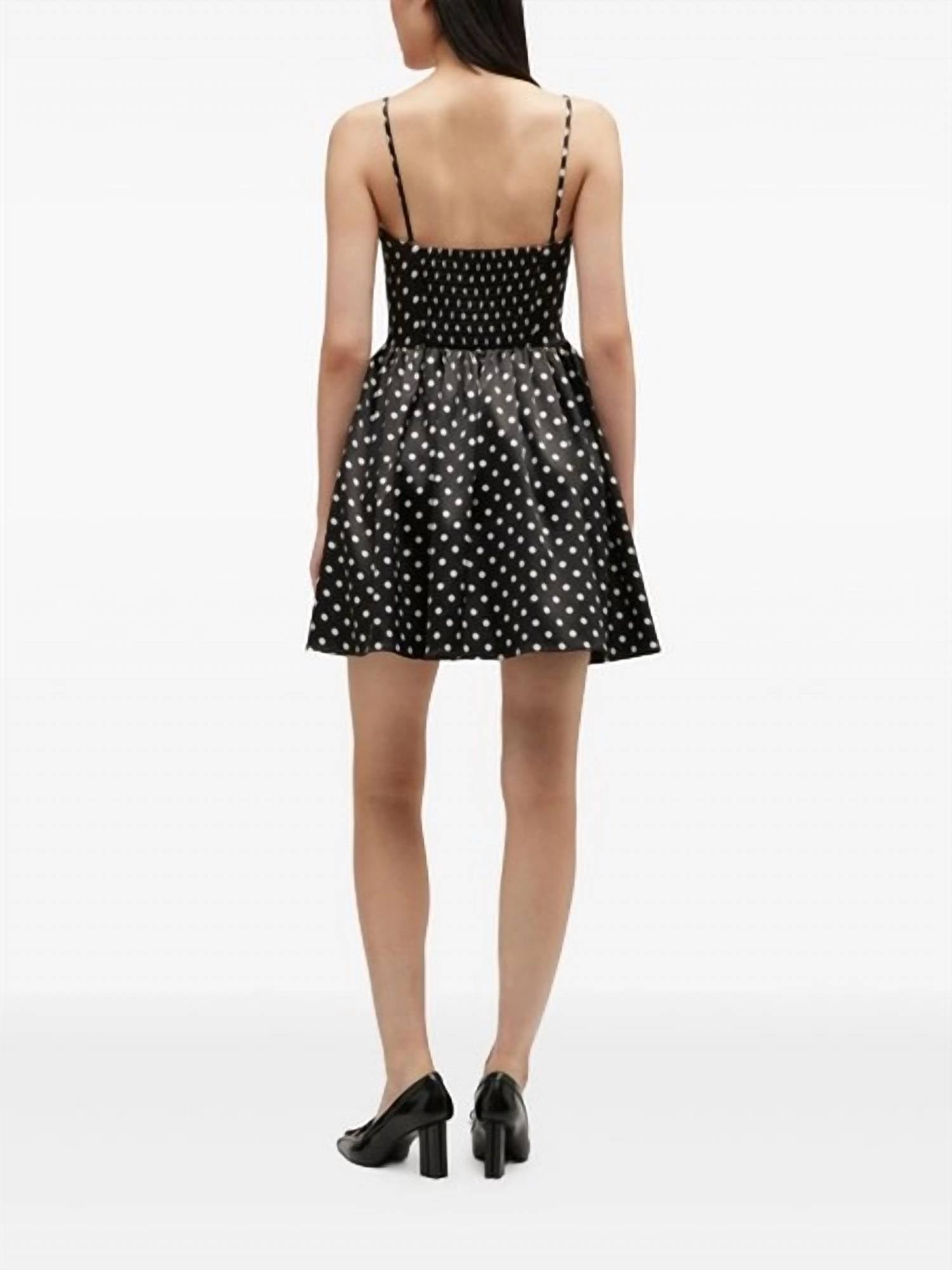 Ganni - Printed Double Satin Mini Strap Dress