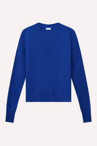 Minnie Rose Women's Sport Crew Sweater in marogue blue - women's sweater