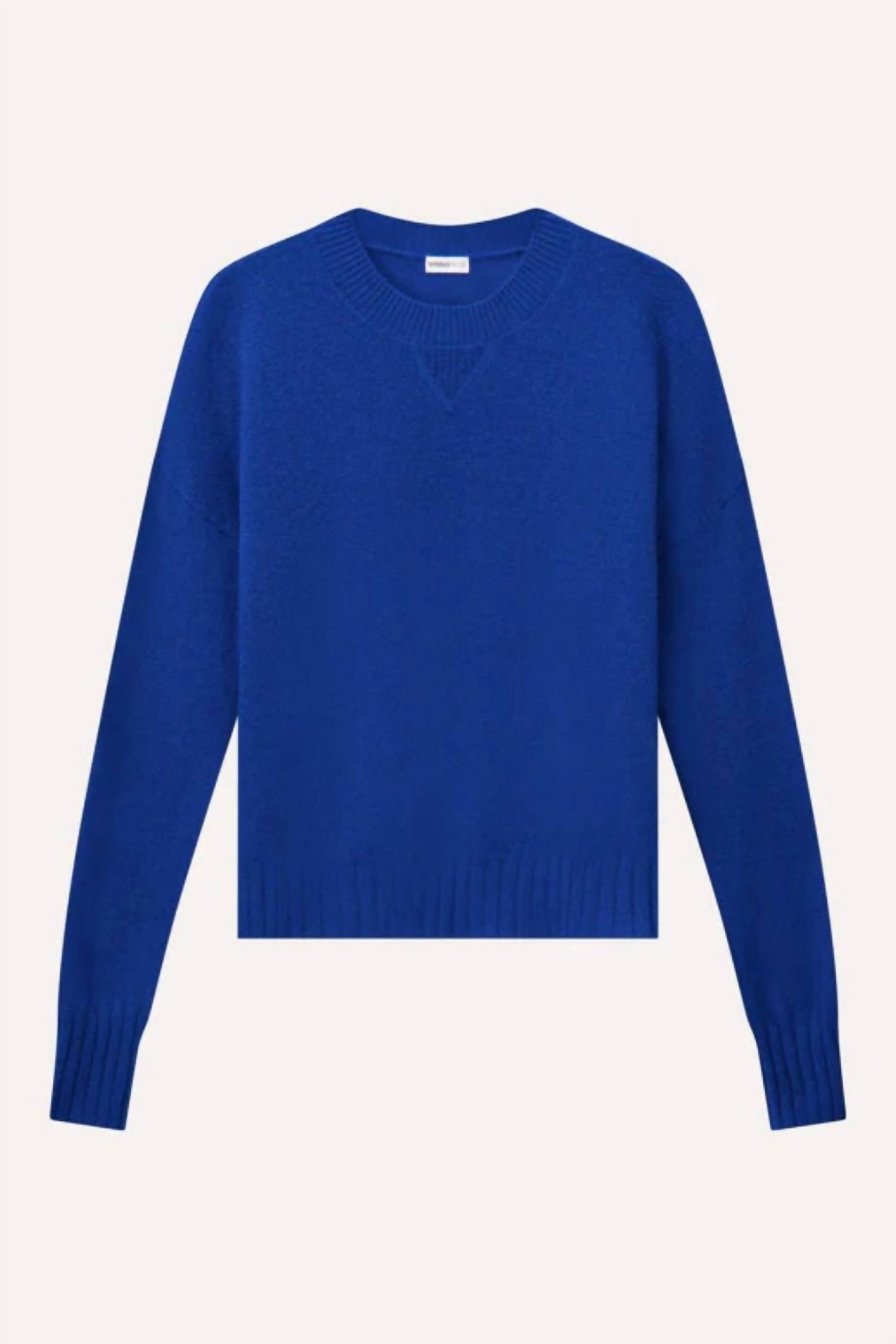 Minnie Rose Women's Sport Crew Sweater in marogue blue - women's sweater