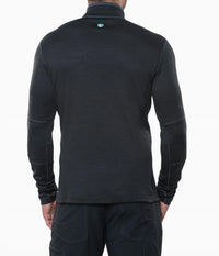 KUHL Ryzer 1/4 Zip Pullover in black koal - men's sweater - detail view