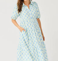 Mary Square - Eloise Sweetbriar Lattice Midi Dress