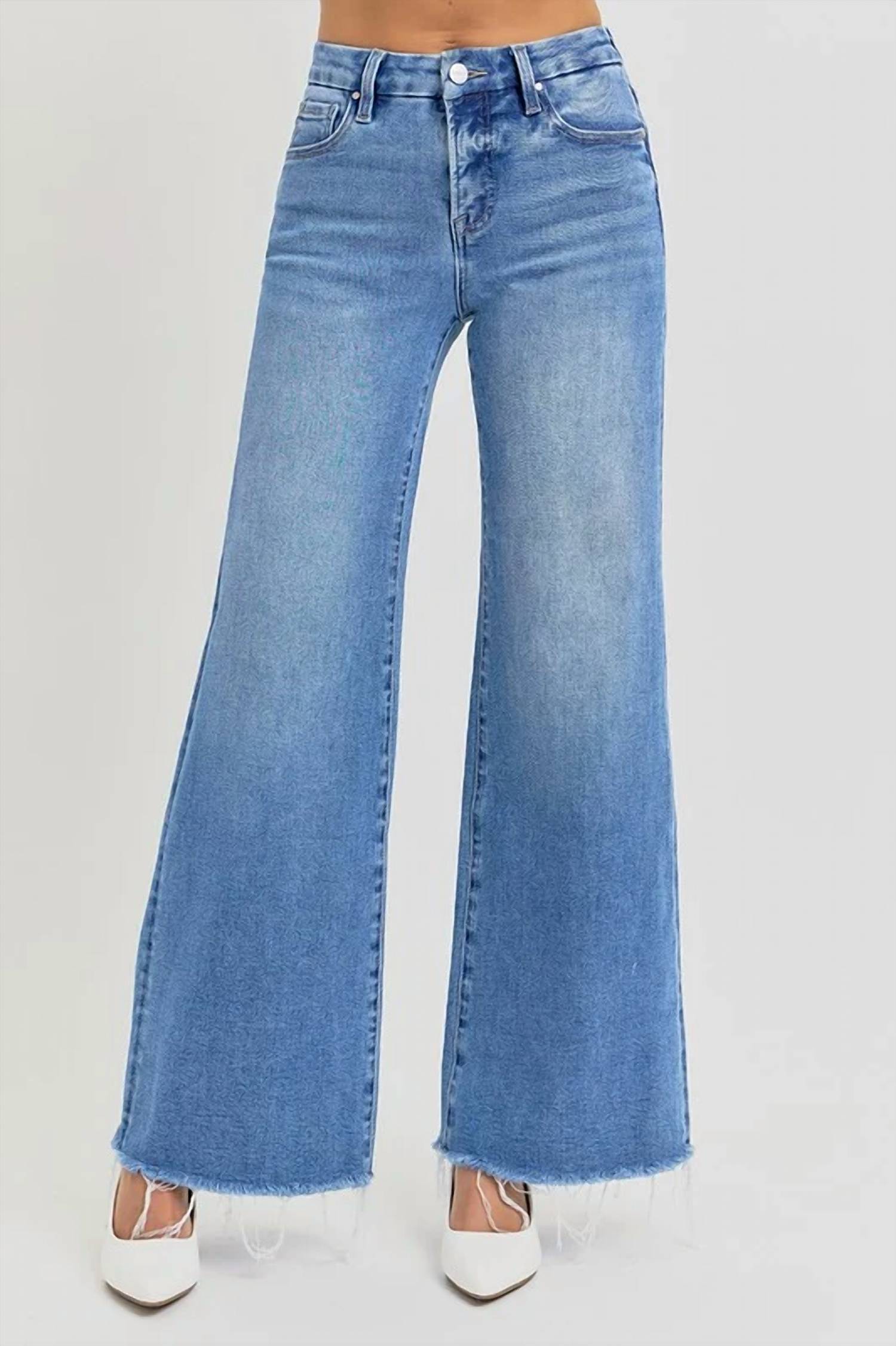 Risen - Amanda Mid Rise Wide Leg Jean