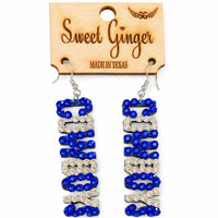 Sweet Ginger - Women's Dallas Cowboys Rhinestone Wood Earrings