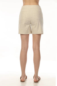 Charlie B - Button Detail Linen Stretch Shorts