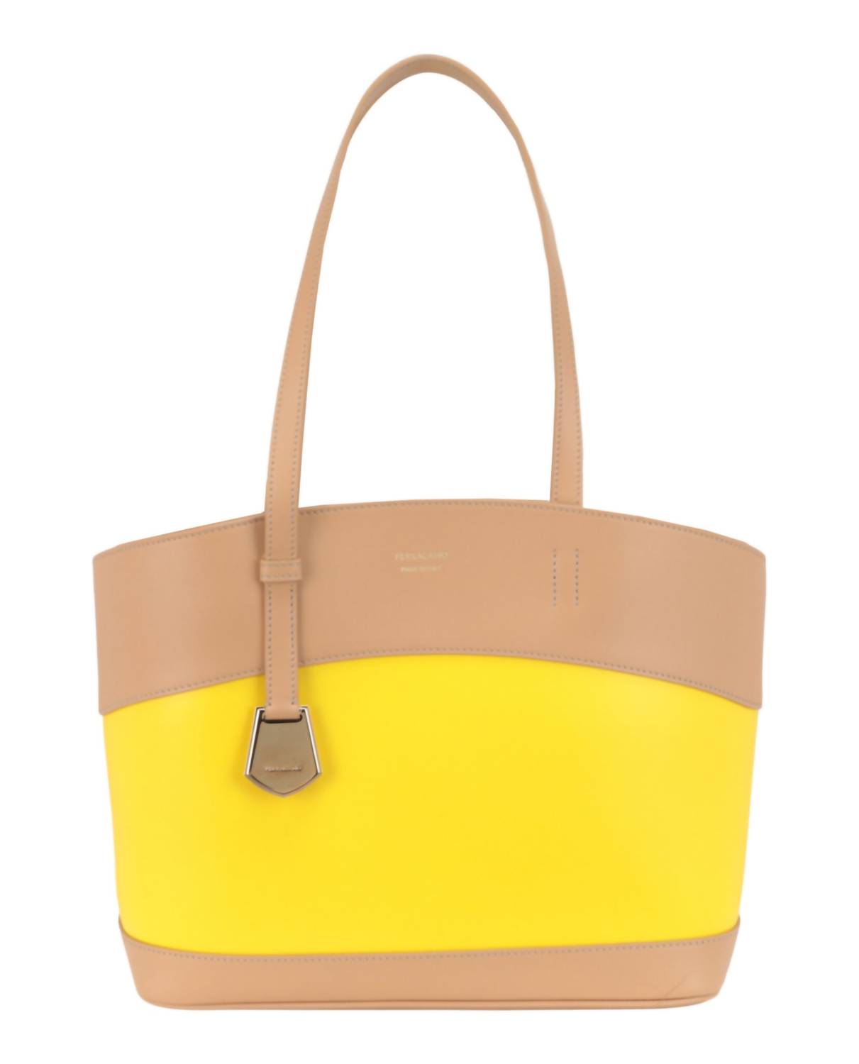 Salvatore Ferragamo Women's Charming Leather Tote Bag in brown multi - women's bag